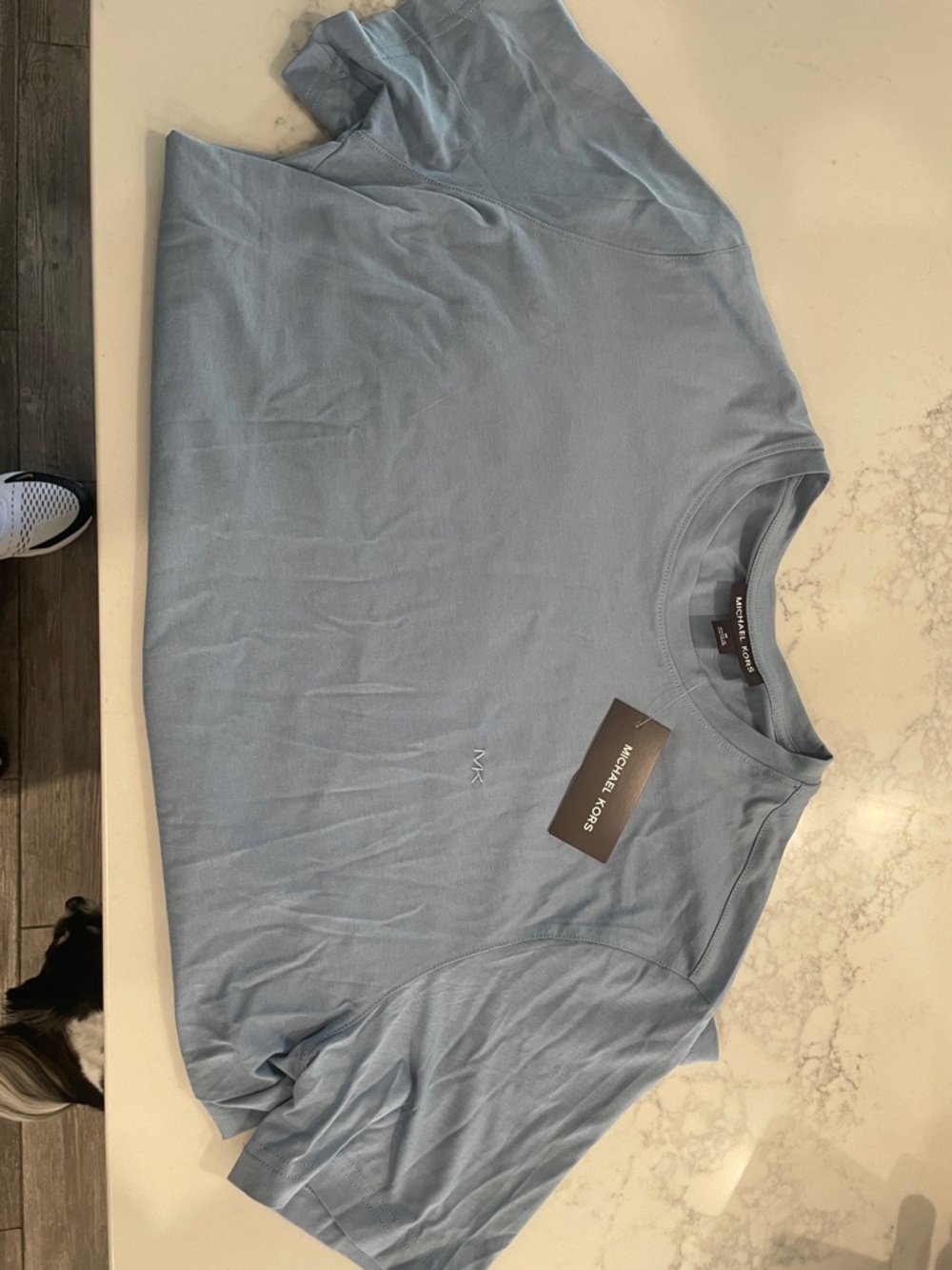 Michael Kors Men’s Dusty Blue Crewneck Short Sleeve Tee